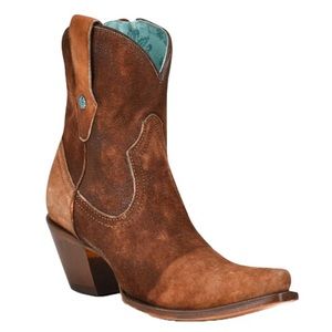 Corral Ladies Brown Lamb Ankle Boot